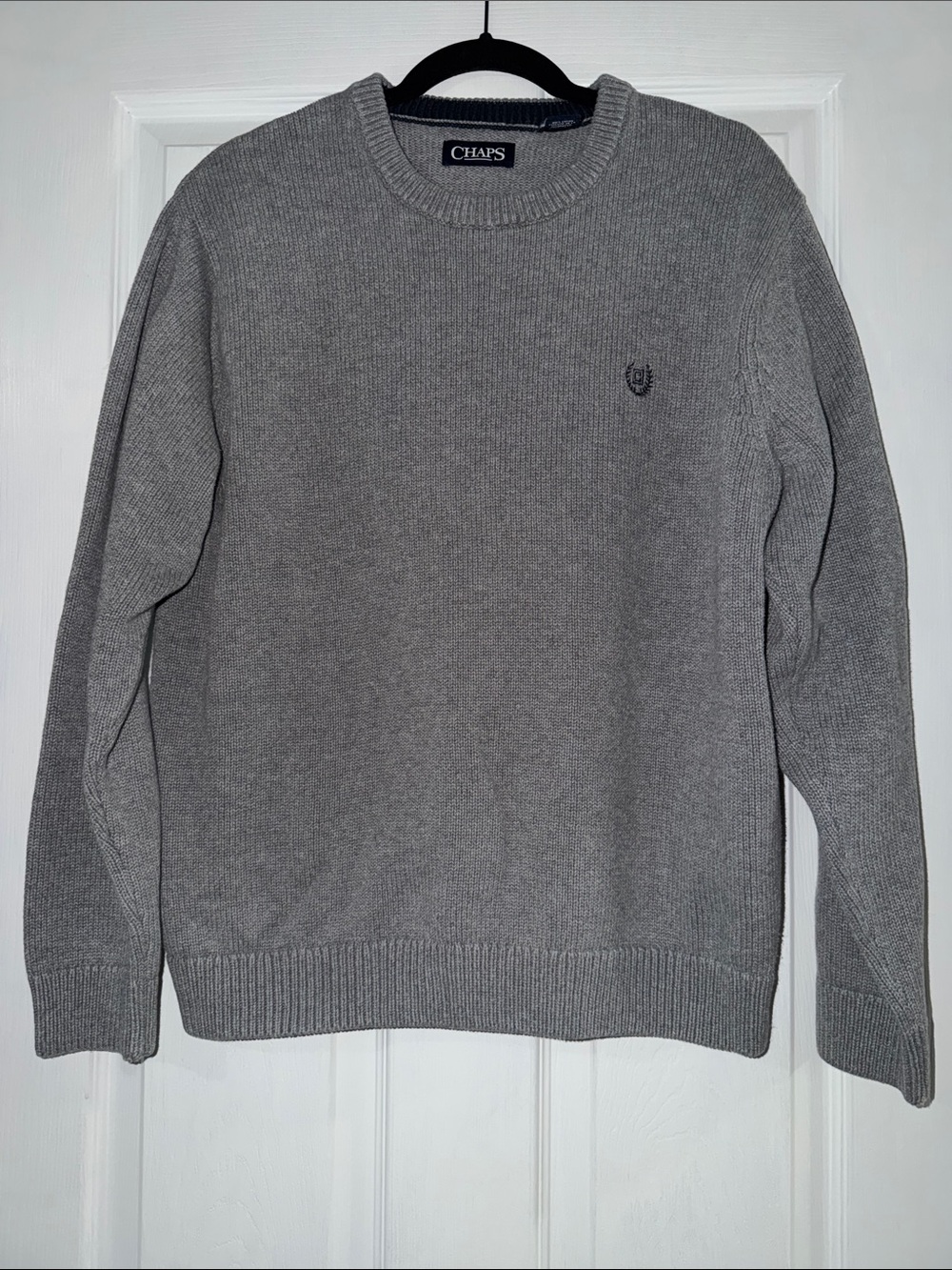 Chaps Men's Light Gray Crewneck Sweater